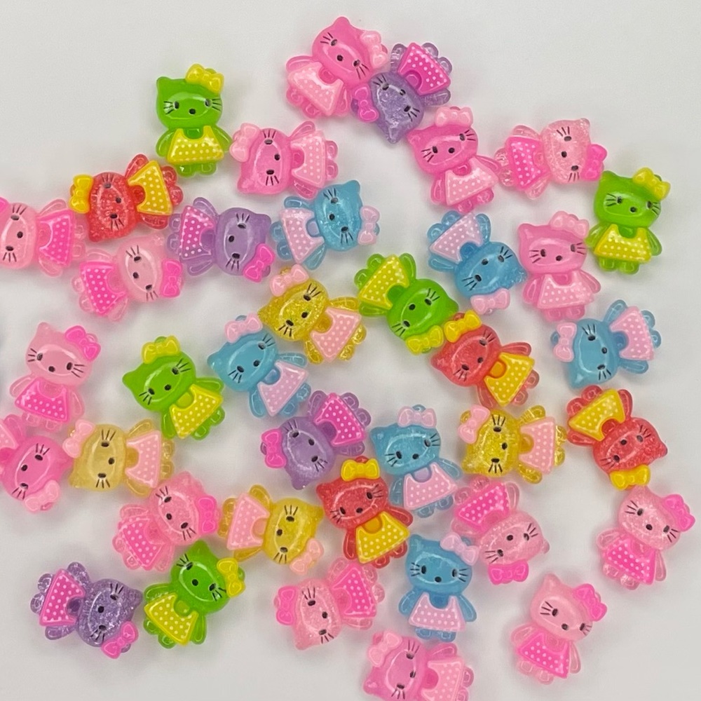 Rainbow Kawaii Hello Kitty Nail Charms